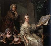 Jjean-Marc nattier The Artist and his Family Norge oil painting reproduction